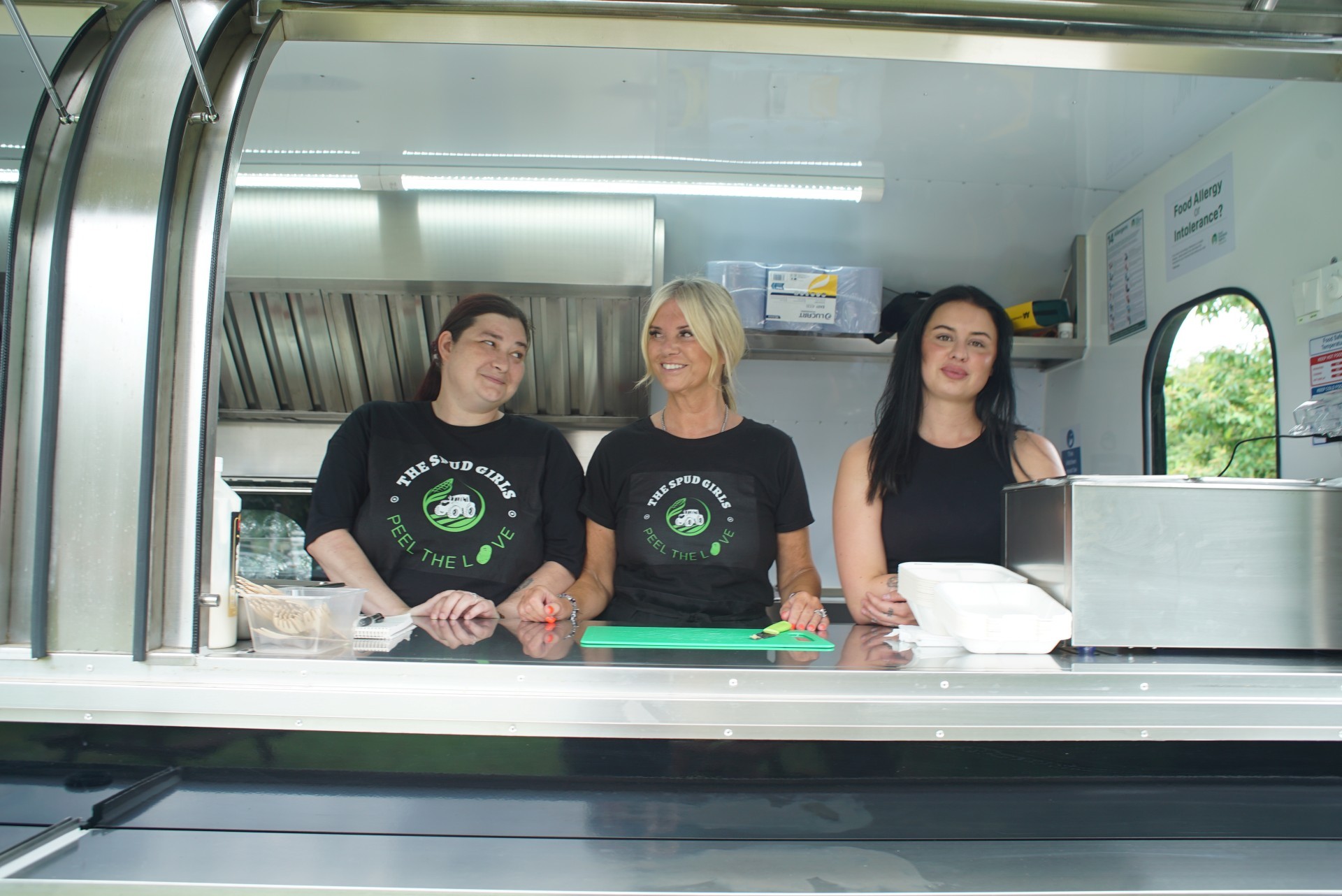 The Spud Girls team ready to serve